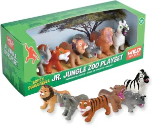 Wild Republic 87944 Zebra Hippo Lion Elephant Tiger Rhino Junior Jungle Safari Playset