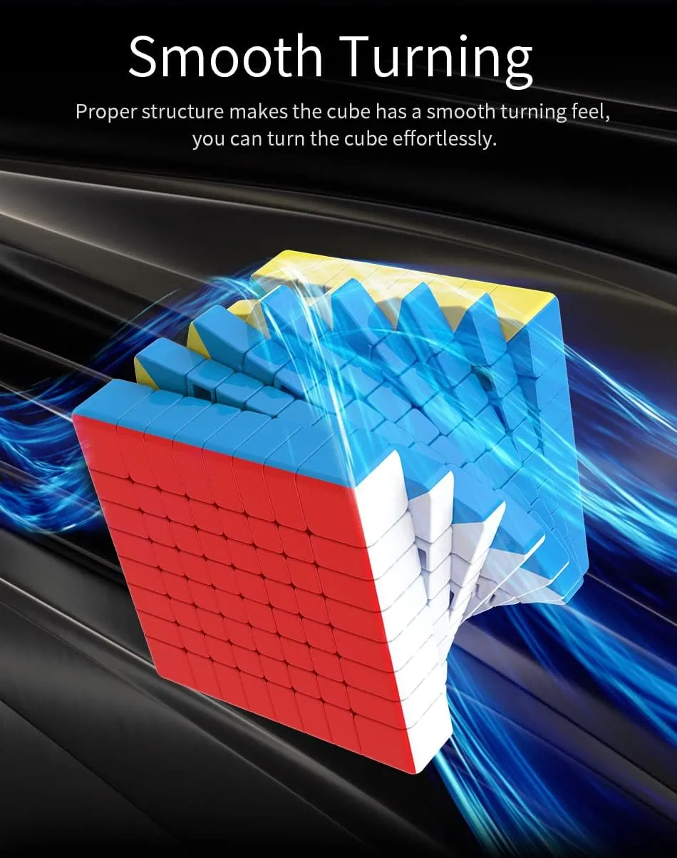 Willking MoYu Meilong 8x8 Speed Puzzle Cube MFJS 8x8 Magic Cubes Moyu Cube Stickerless Meilong 8x8x8 Cubing Classroom MF8 Speed Education Toys