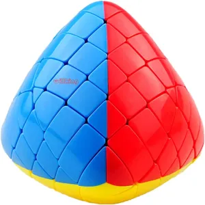 Willking Pyramorphix 5X5 Mastermorphix Megamorphix Stickerless Magic Speed Puzzle Cube Pyramid-Shaped Brain Teaser Twisty Toy