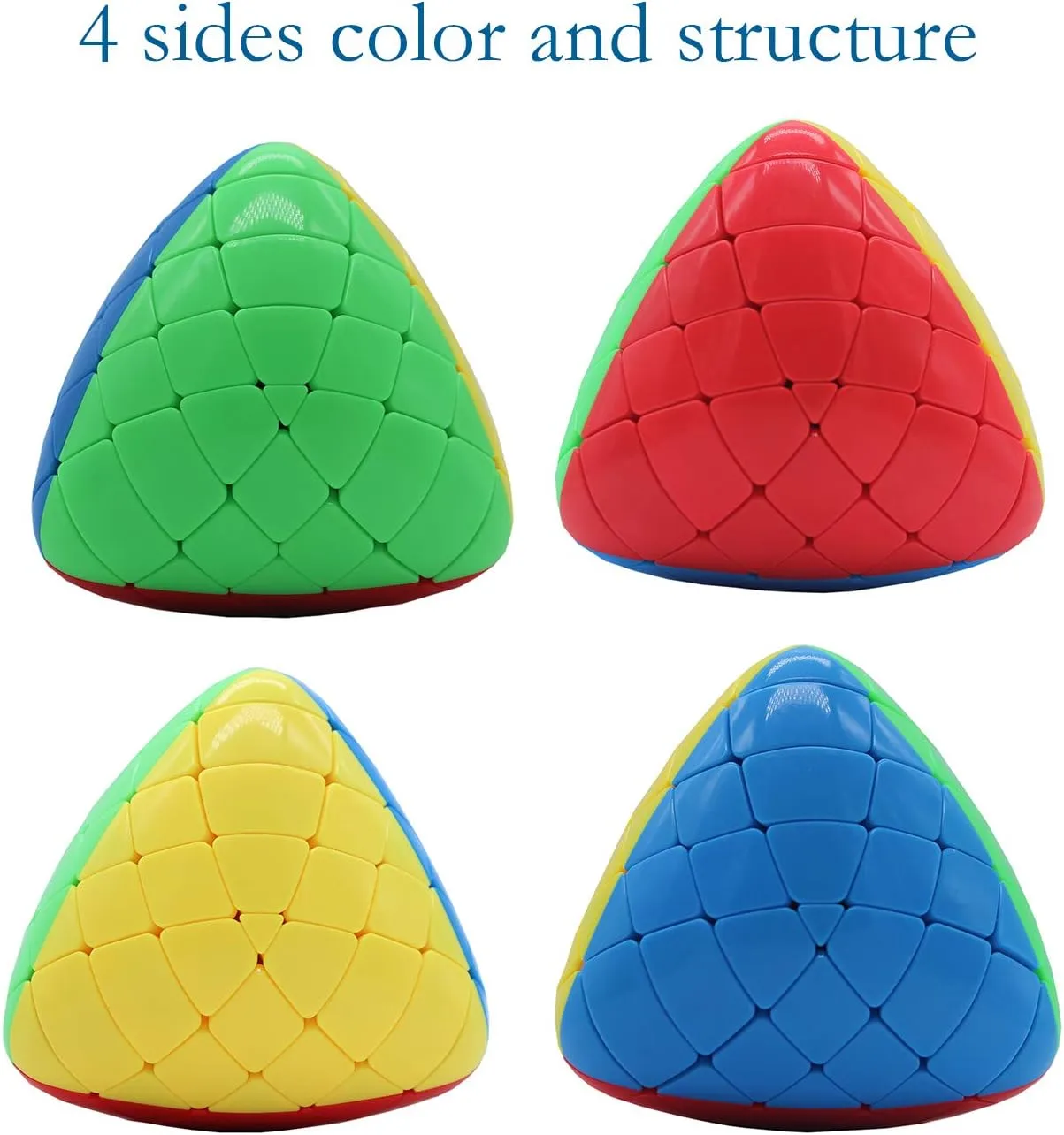 Willking Pyramorphix 5X5 Mastermorphix Megamorphix Stickerless Magic Speed Puzzle Cube Pyramid-Shaped Brain Teaser Twisty Toy