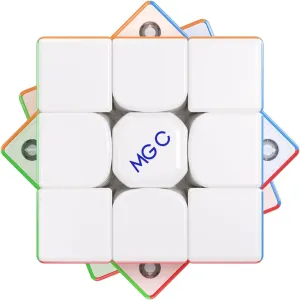 Willking YJ MGC EVO 3x3 II Magnetic Speed Cube Yongjun MGC EVO V2 Stickerless Flagship Puzzle Cube YJ Upgraded 3x3 Cube for Speed Cubing 55.5mm