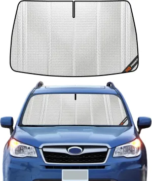 Windshield Sun Shade for 2014-2018 Subaru Forester Without Eyesight Driver Assist. Full Front Window Sunshade Coverage
