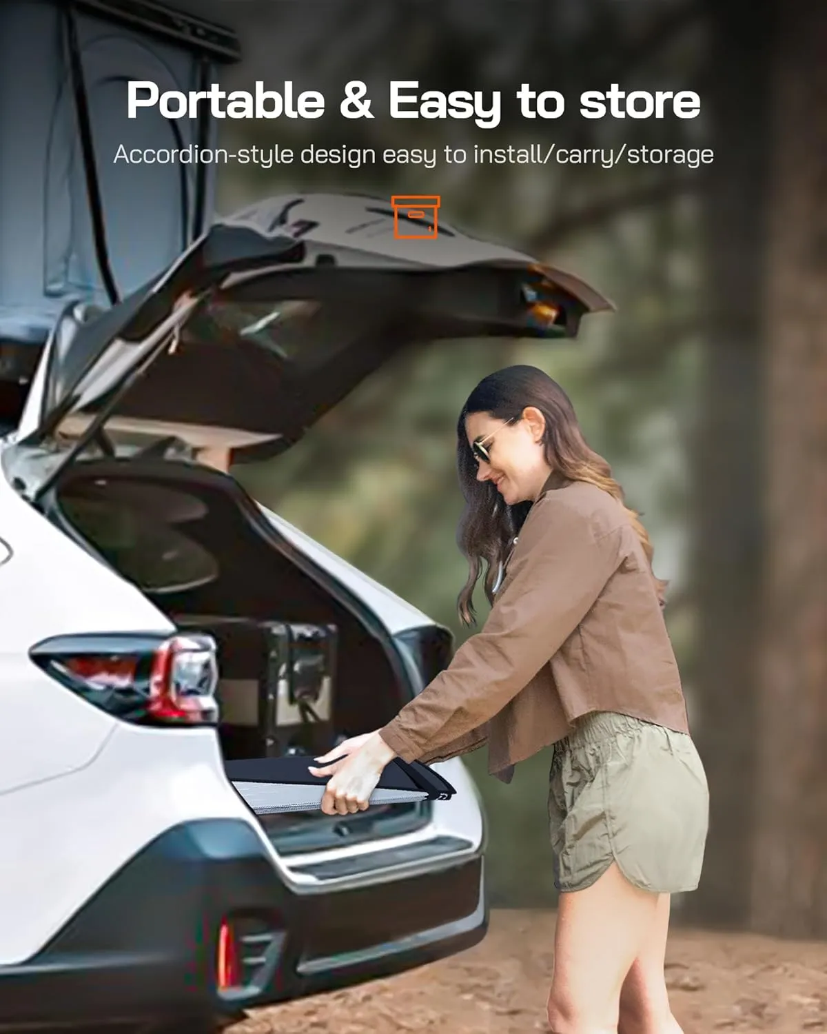Windshield Sun Shade for 2023-2025 Subaru Outback; 2023-2025 Subaru Legacy with Eyesight Driver Assist System. Front Window Sunshade with Storage Bag