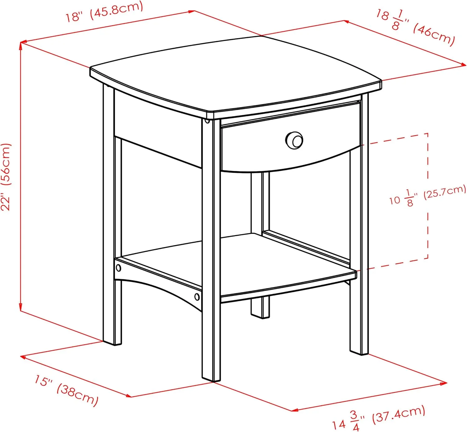 Winsome Wood Claire Accent Table, White
