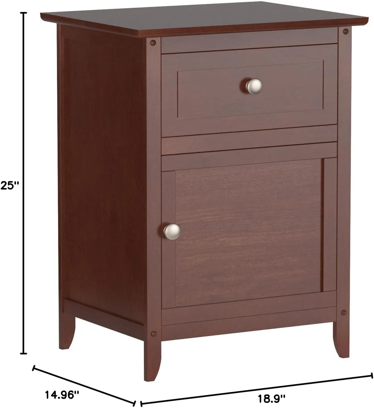 Winsome Wood Eugene Accent Table, Walnut, FURNITURE