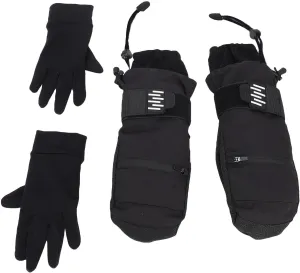 Winter Gloves, Aramid Fiber Ski Gloves Thermal Warm Liner Rainproof for Cold Weather for Men (L)
