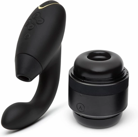 Womanizer Duo 1 Pleasure Air Dual Stimulation Rabbit Vibrator & Arcwave Voy Adjustable Male Masturbator Penis Stroker - Adult Sex Toys Bundle