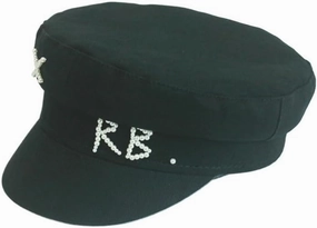 Women RB Letter Militray Hat Fashion Streetwear Navy Hat Adjustable Flat Top Newsboy Caps Casual Visor Hats