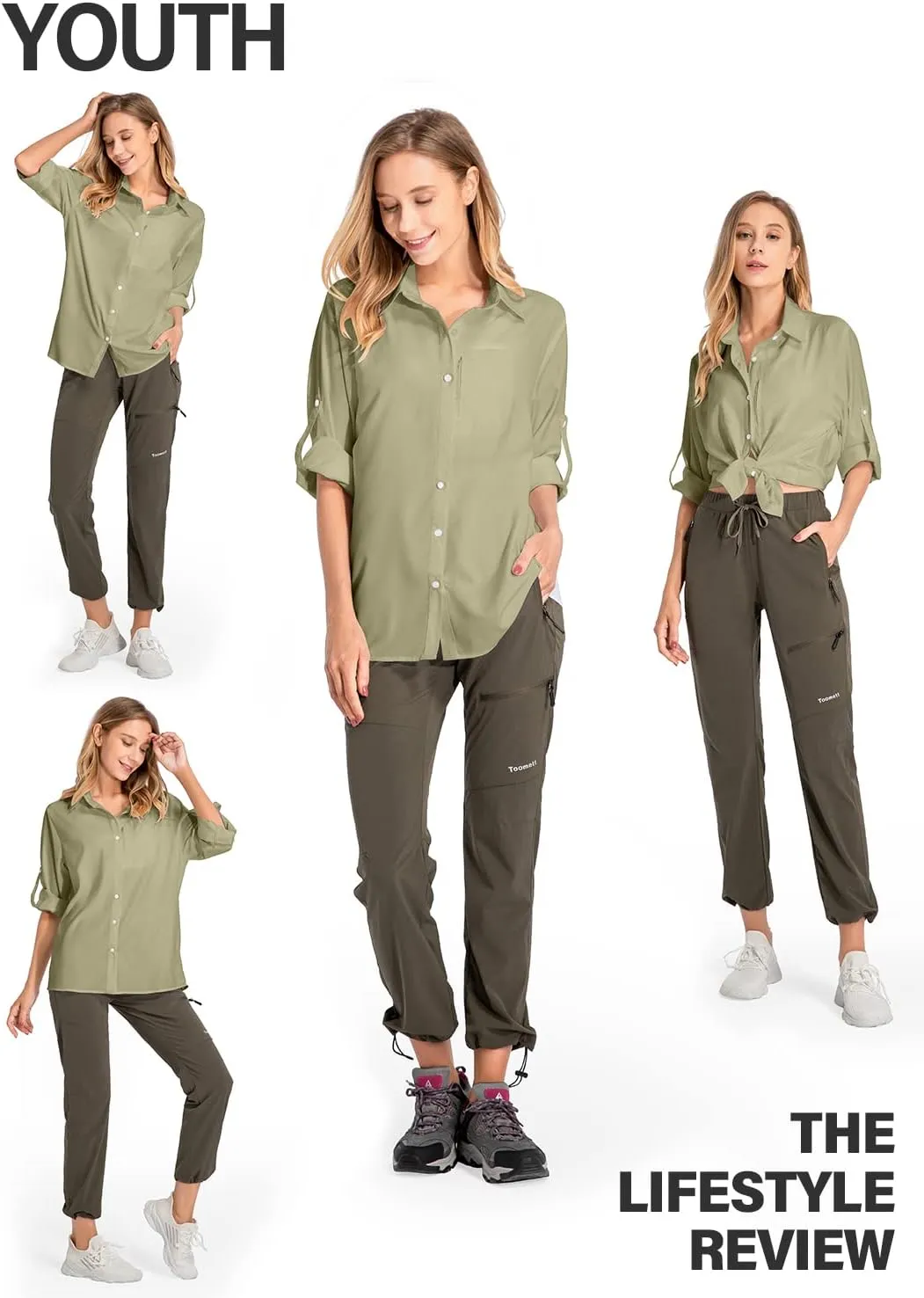 Women's UPF 50 Long Sleeve Sun Protection Shirts Quick Dry Outdoor Fishing Hiking Travel Shirt