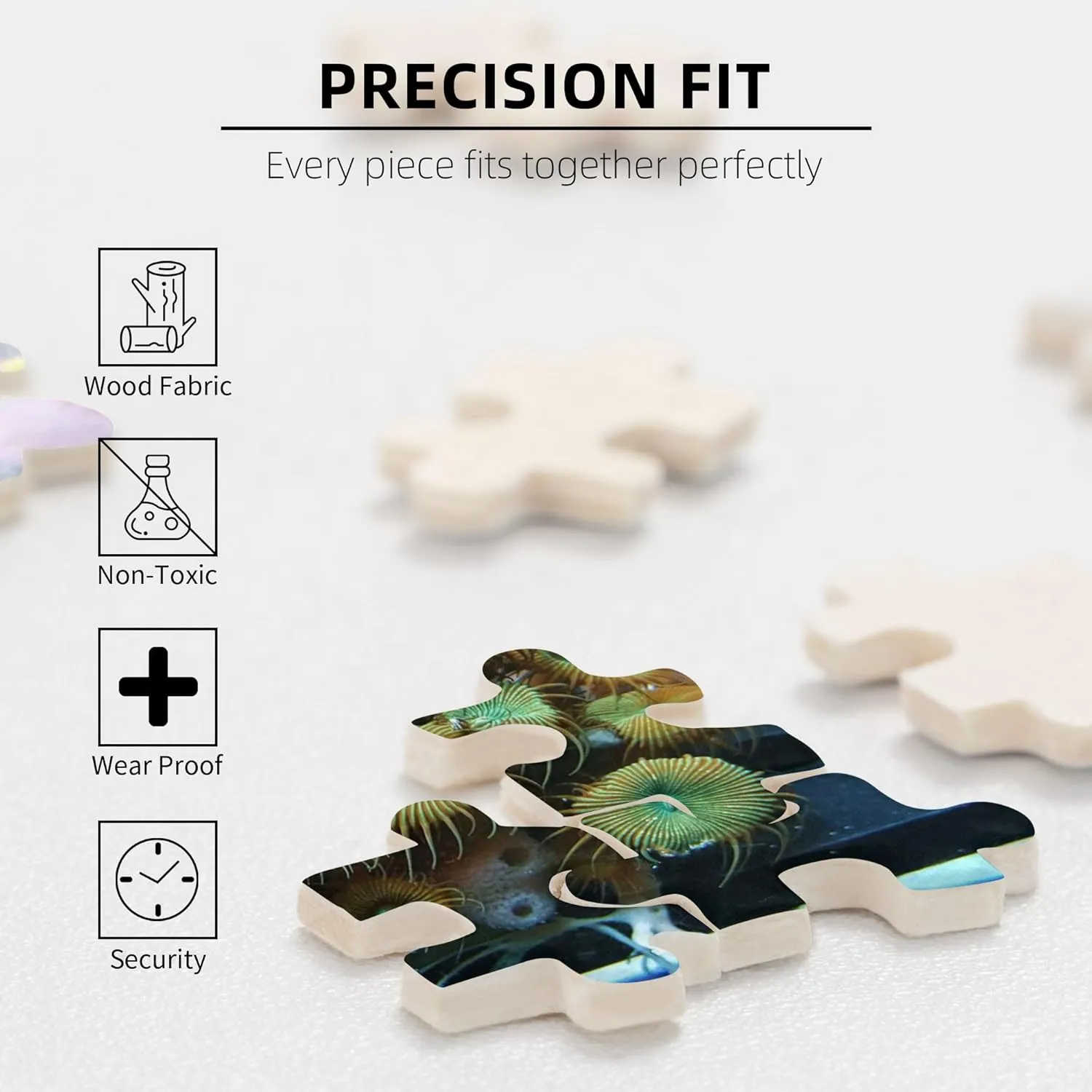 Wooden Puzzles Aquarium Green Coral 500 Piece Mother's Day Children's Day Exercise Patience Puzzle Game - Education Intellectual Puzzle Game Toys Gift