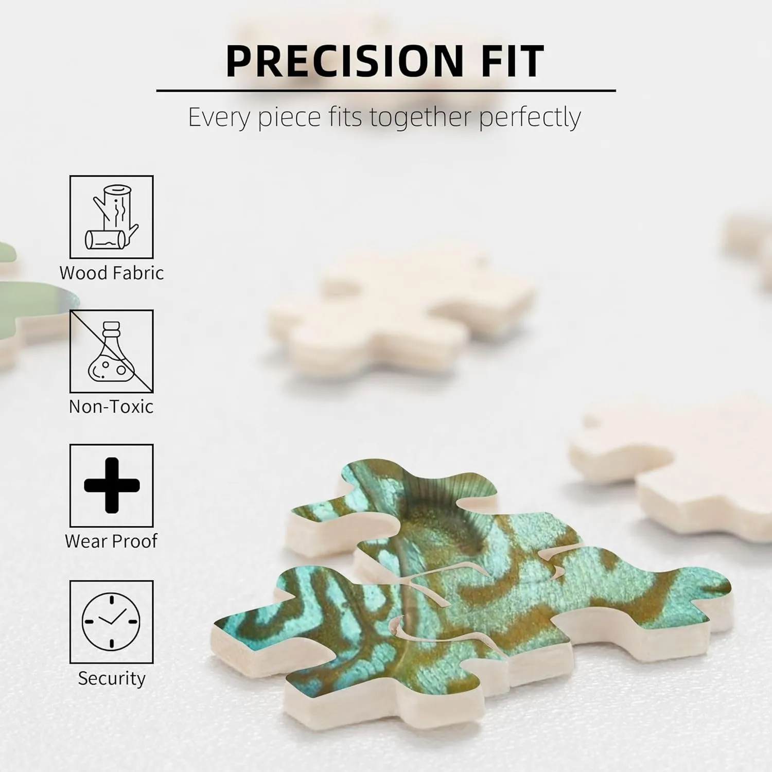 Wooden Puzzles Blue and Black Fish 1000 Piece Mother's Day Children's Day Exercise Patience Puzzle Game - Education Intellectual Puzzle Game Toys Gift