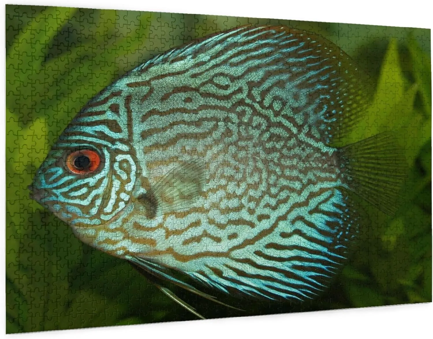 Wooden Puzzles Blue and Black Fish 1000 Piece Mother's Day Children's Day Exercise Patience Puzzle Game - Education Intellectual Puzzle Game Toys Gift