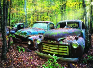 Wooden Puzzles Classic Car 1000 Piece Jigsaw Puzzle for Kids and Adults, Educational Car Art Modern Puzzles Educational Gift,Unique Present for Children and Adults 1000 PCS