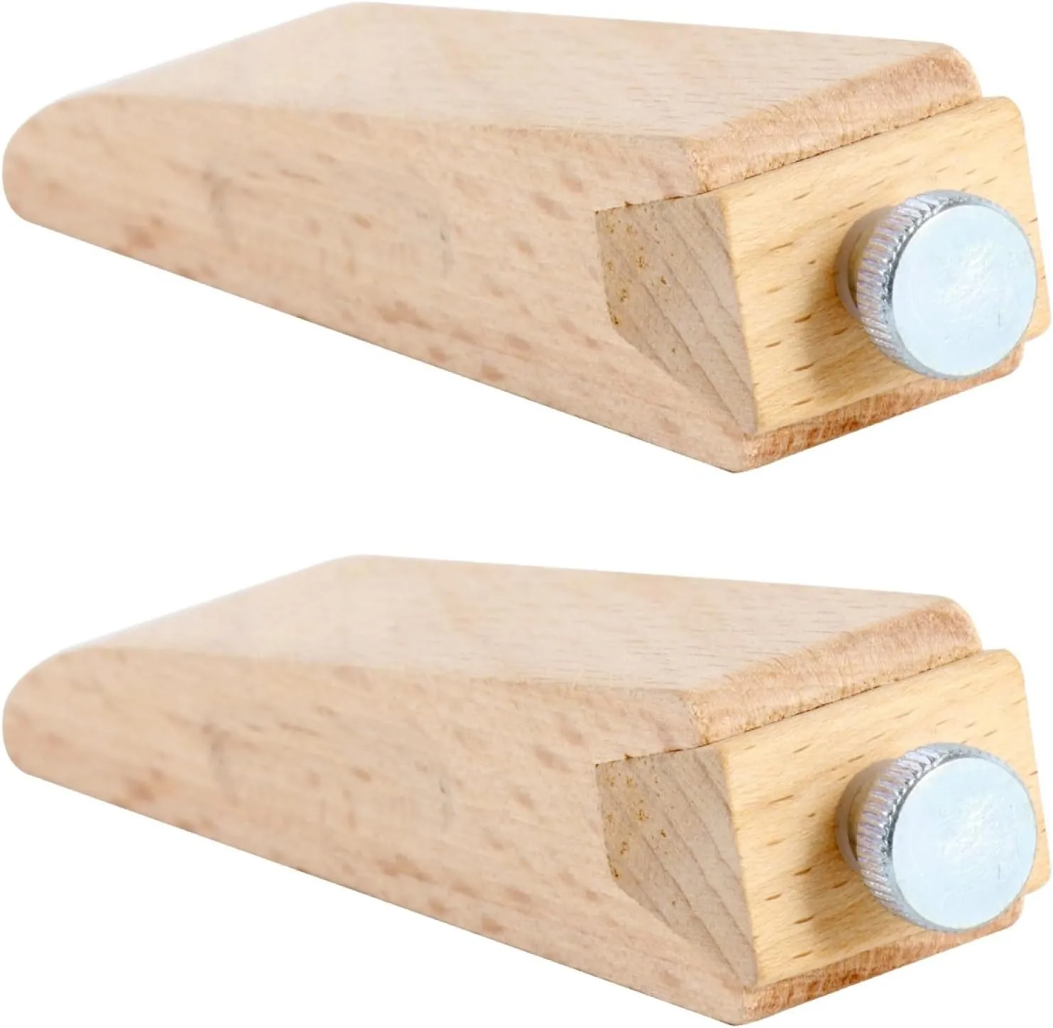 Wooden Sandpaper Block:Wood Sandpaper Retainer Square Bevel Wedge Hand Sanding Block Hand Sanding Block for Wood Leather Auto Body Sanding,2pcs, 10.5*2.2*2.2CM, QO6421IM0403ZR292