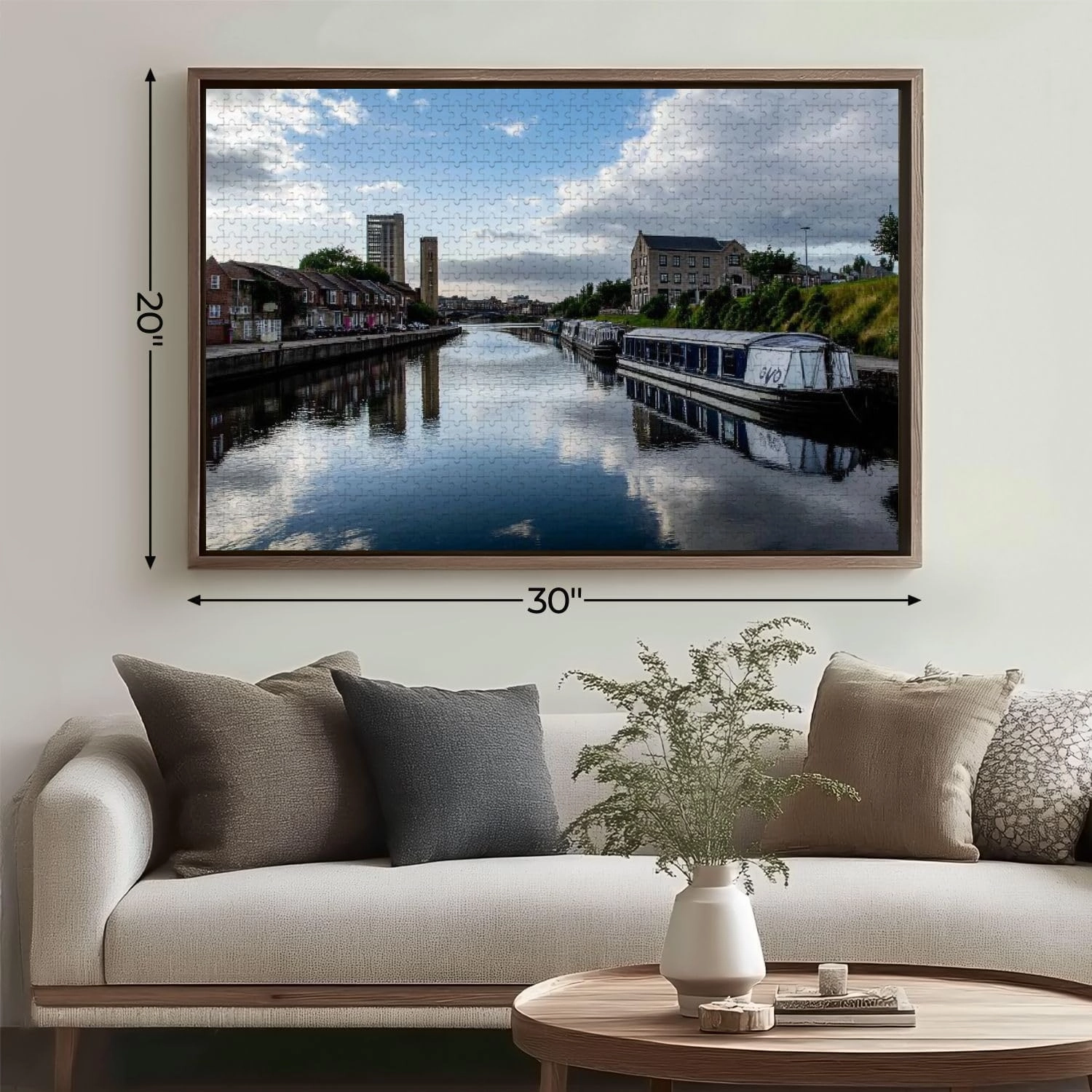 Wooden Jigsaw Puzzles for Adults 1000 Pieces Evening by Canal Doncaster Fun and Challenging Board Puzzles Large Educational Game Kids Toys Gift Home Decor