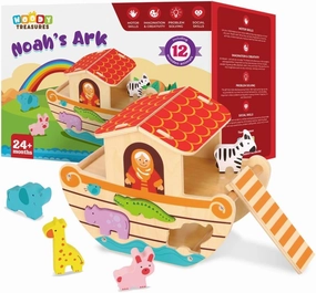 Wooden Toys - Noah's Ark Toy (Educational & Development Toys, Great Gift for Girls and Boys)