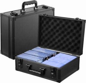 WOT I Trading Card Storage Box, Sports Card Storage Case for Baseball Cards/Football Cards, Card Collection Box Holds 600  3x4” Rigid/Magnetic Card Holders/Sleeved Cards