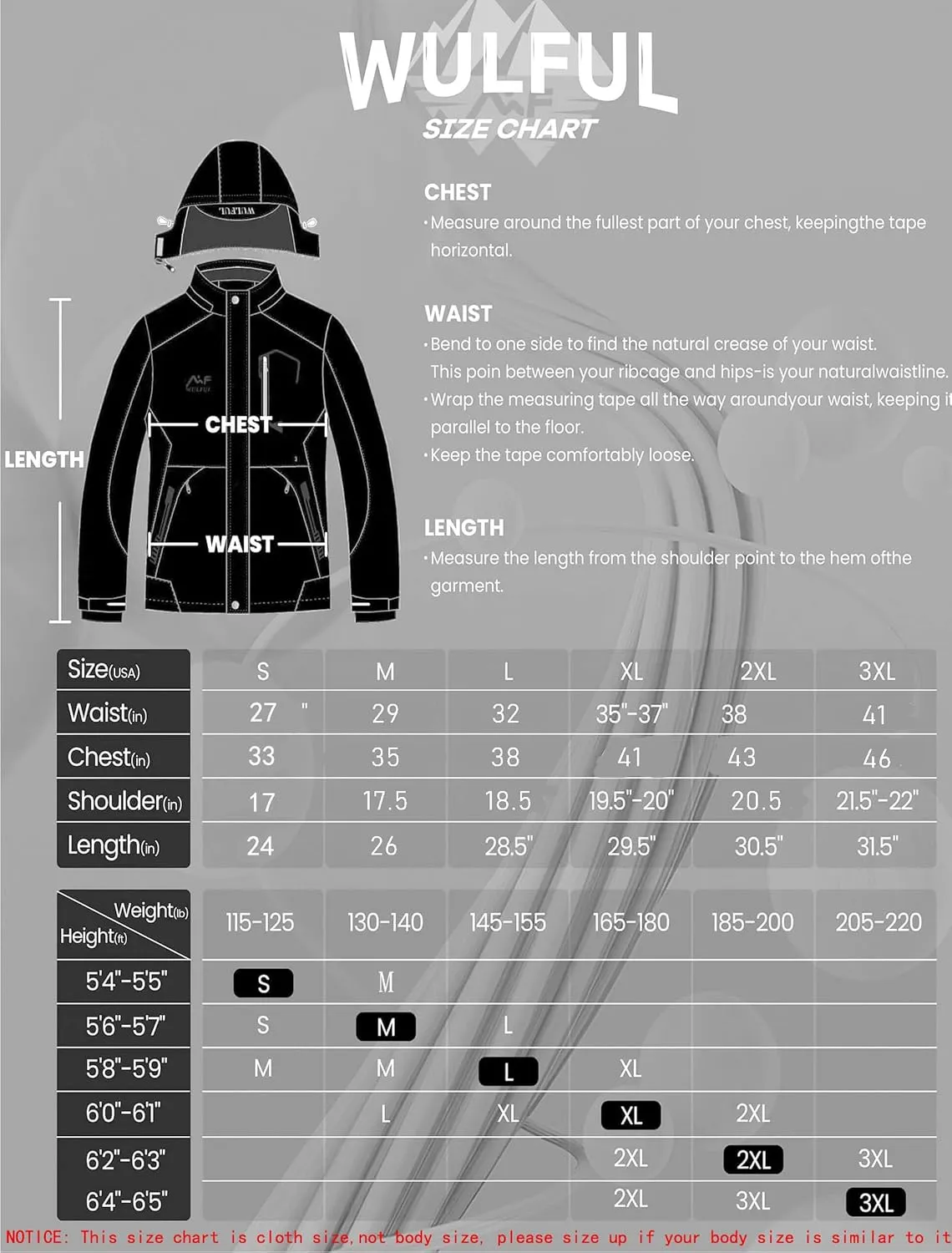 WULFUL Women’s Waterproof Snow Ski Jacket Mountain Windproof Winter Coat with Detachable Hood