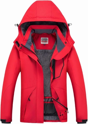 WULFUL Women’s Waterproof Snow Ski Jacket Mountain Windproof Winter Coat with Detachable Hood