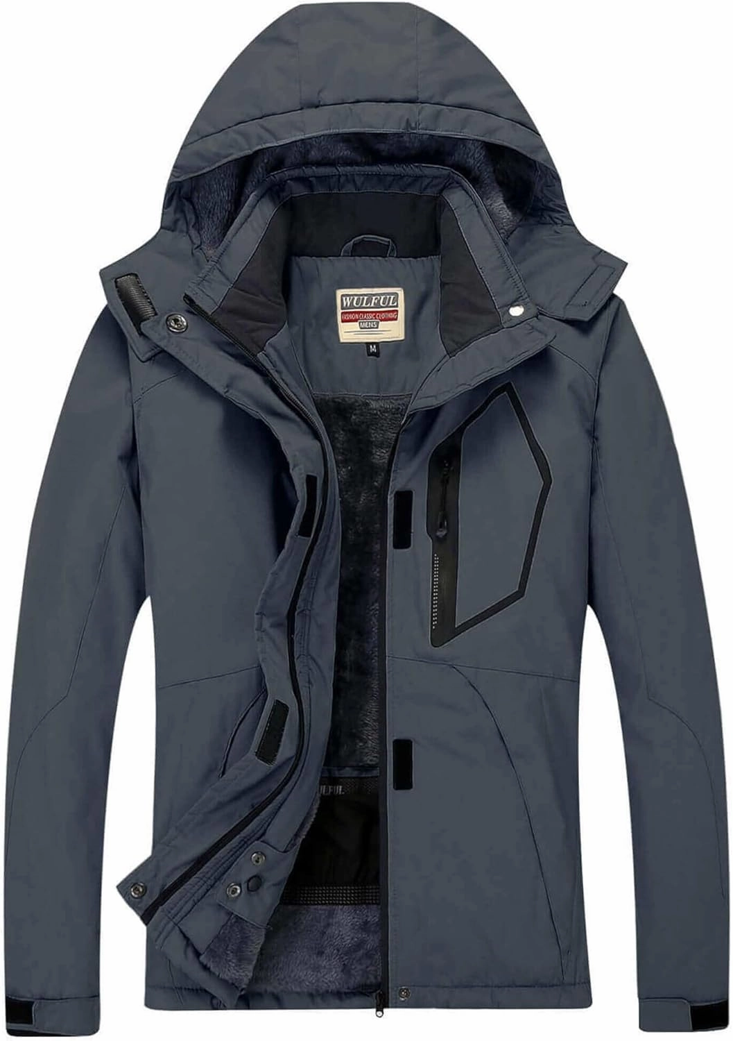 WULFUL Women’s Waterproof Snow Ski Jacket Mountain Windproof Winter Coat with Detachable Hood