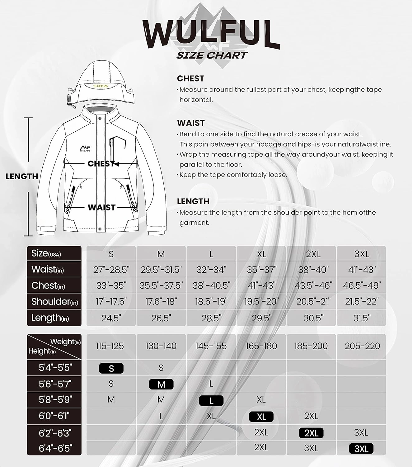 WULFUL Women’s Waterproof Snow Ski Jacket Mountain Windproof Winter Coat with Detachable Hood