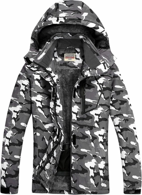 WULFUL Women’s Waterproof Snow Ski Jacket Mountain Windproof Winter Coat with Detachable Hood