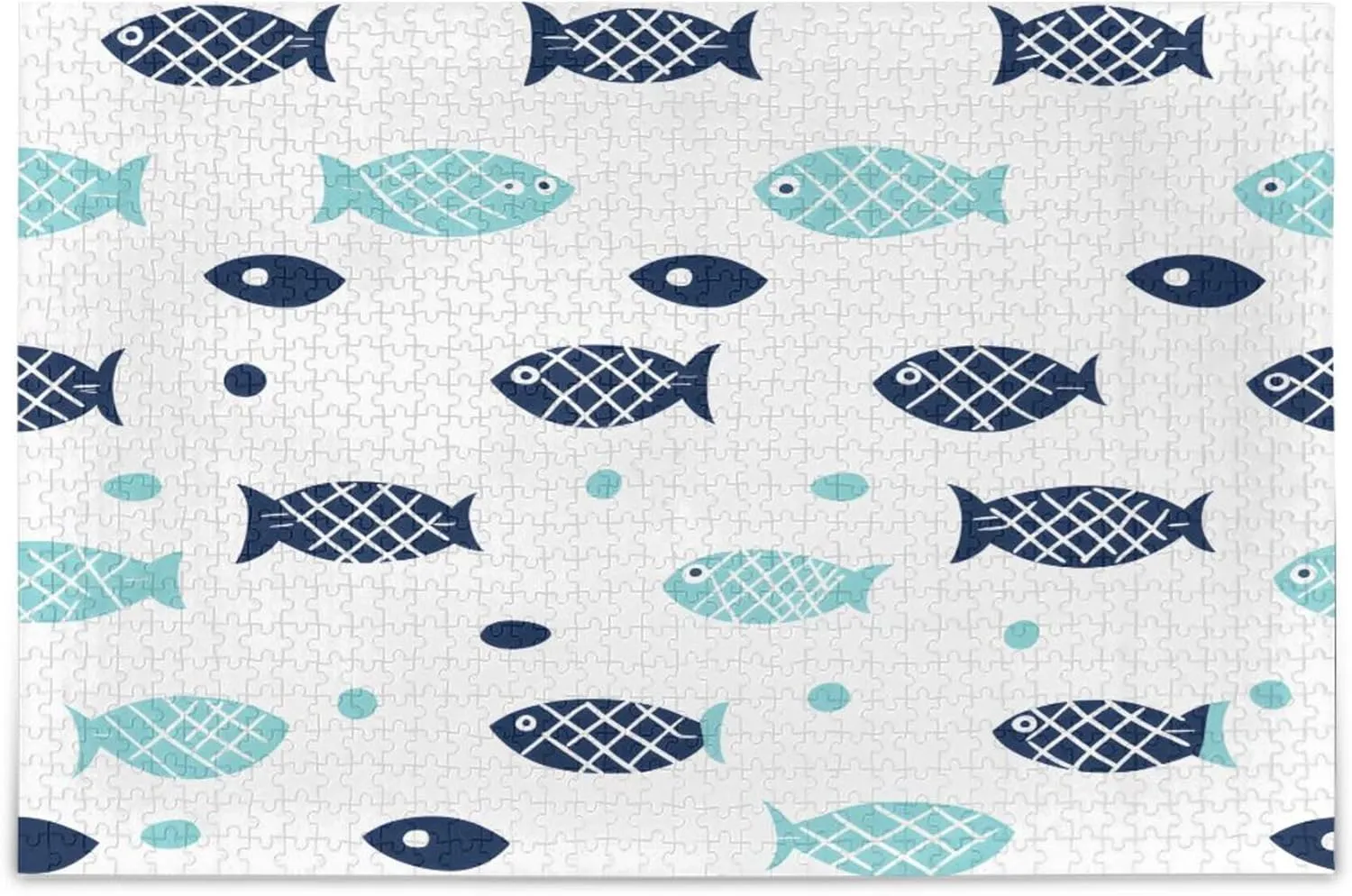 xigua Fish Pattern Jigsaw Puzzles 1000 Piece for Adults Large Puzzle Game Challenging Family Puzzle Game for Adults Teens 29.5" x 19.7"
