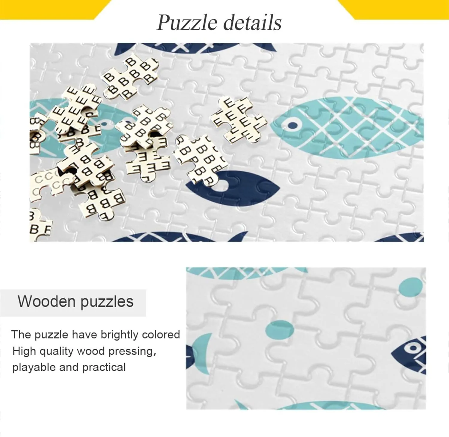 xigua Fish Pattern Jigsaw Puzzles 1000 Piece for Adults Large Puzzle Game Challenging Family Puzzle Game for Adults Teens 29.5" x 19.7"