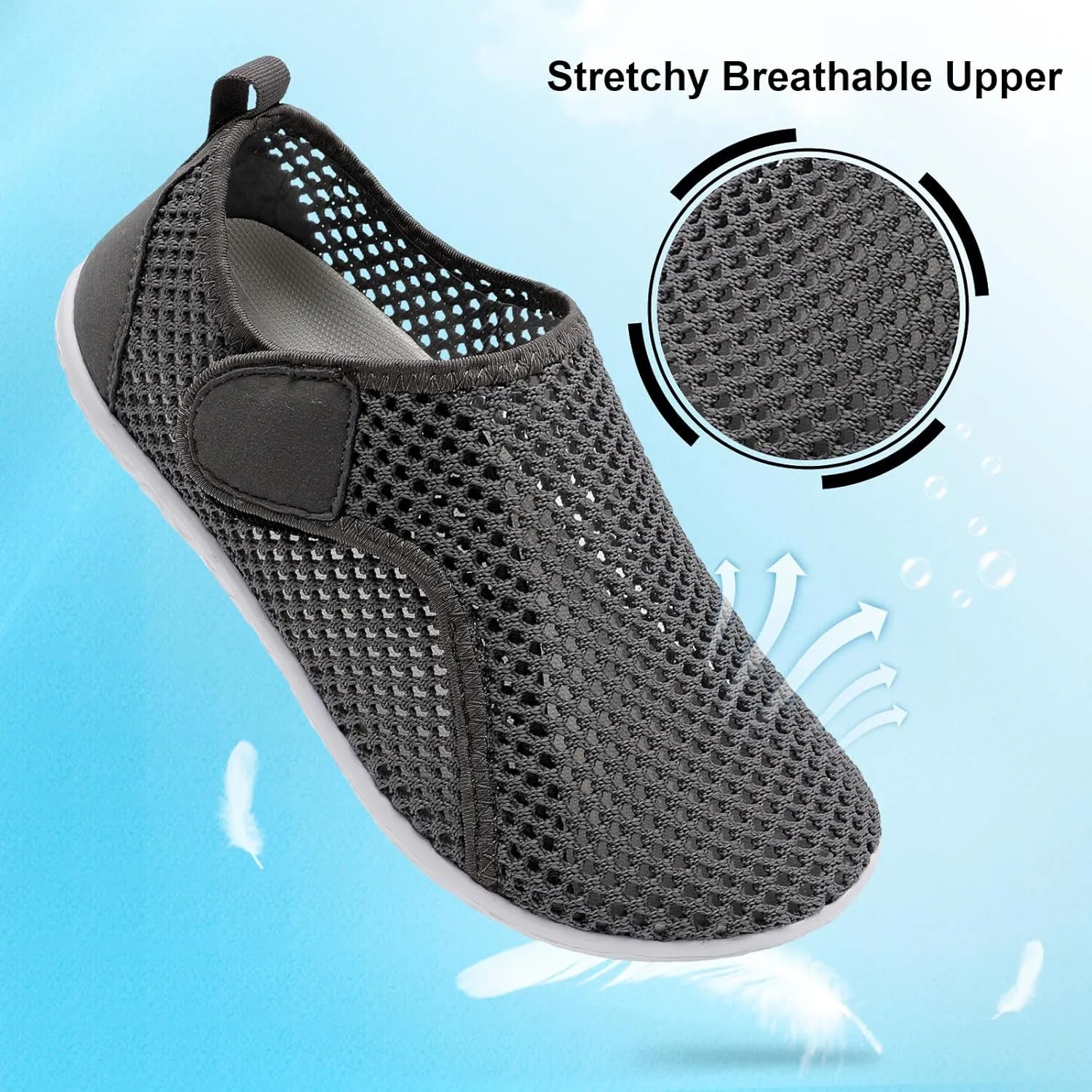 XIHALOOK Water Shoes for Women Men Quick Dry Lightweight Aqua Barefoot for Beach Swim Pool Surf Yoga Sports