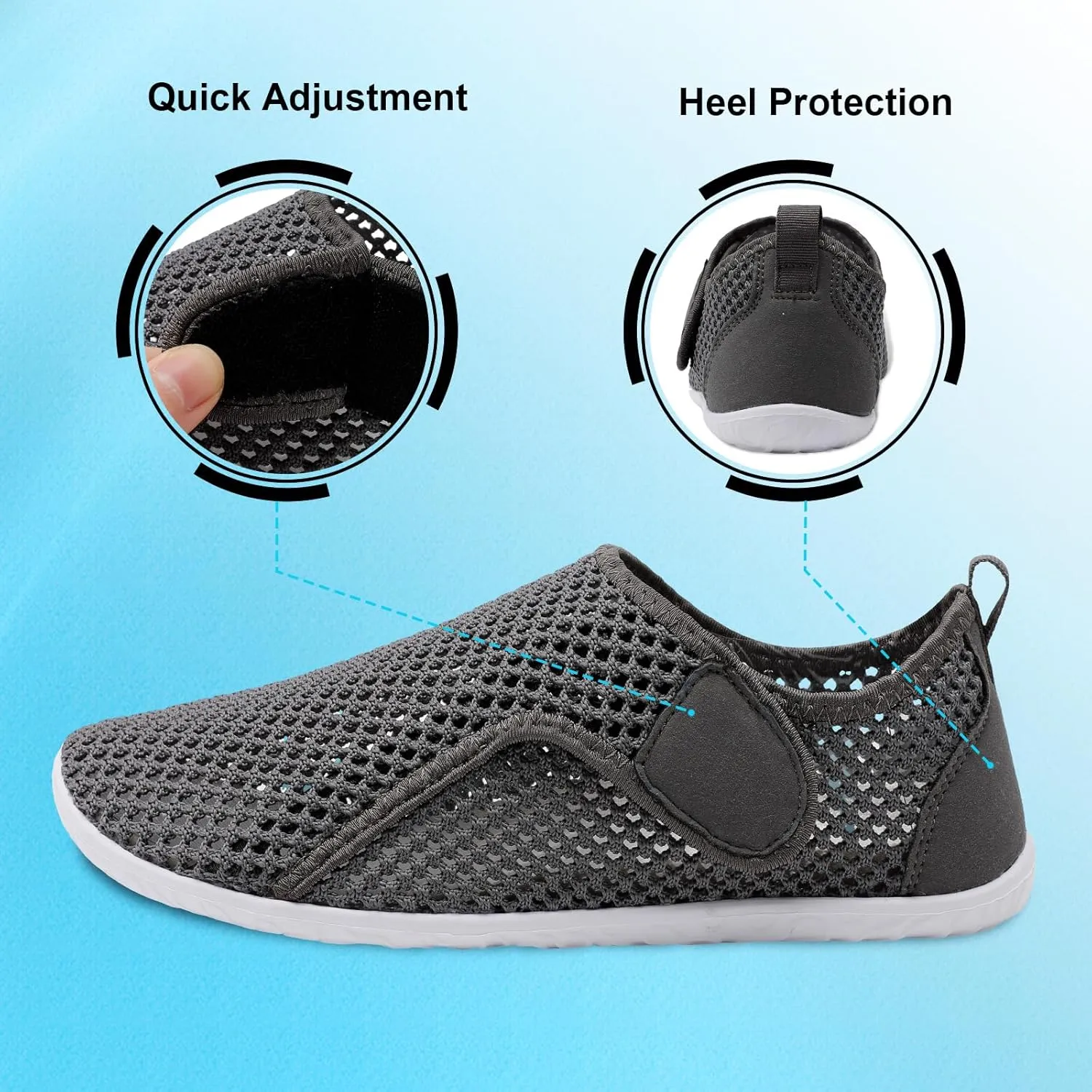 XIHALOOK Water Shoes for Women Men Quick Dry Lightweight Aqua Barefoot for Beach Swim Pool Surf Yoga Sports