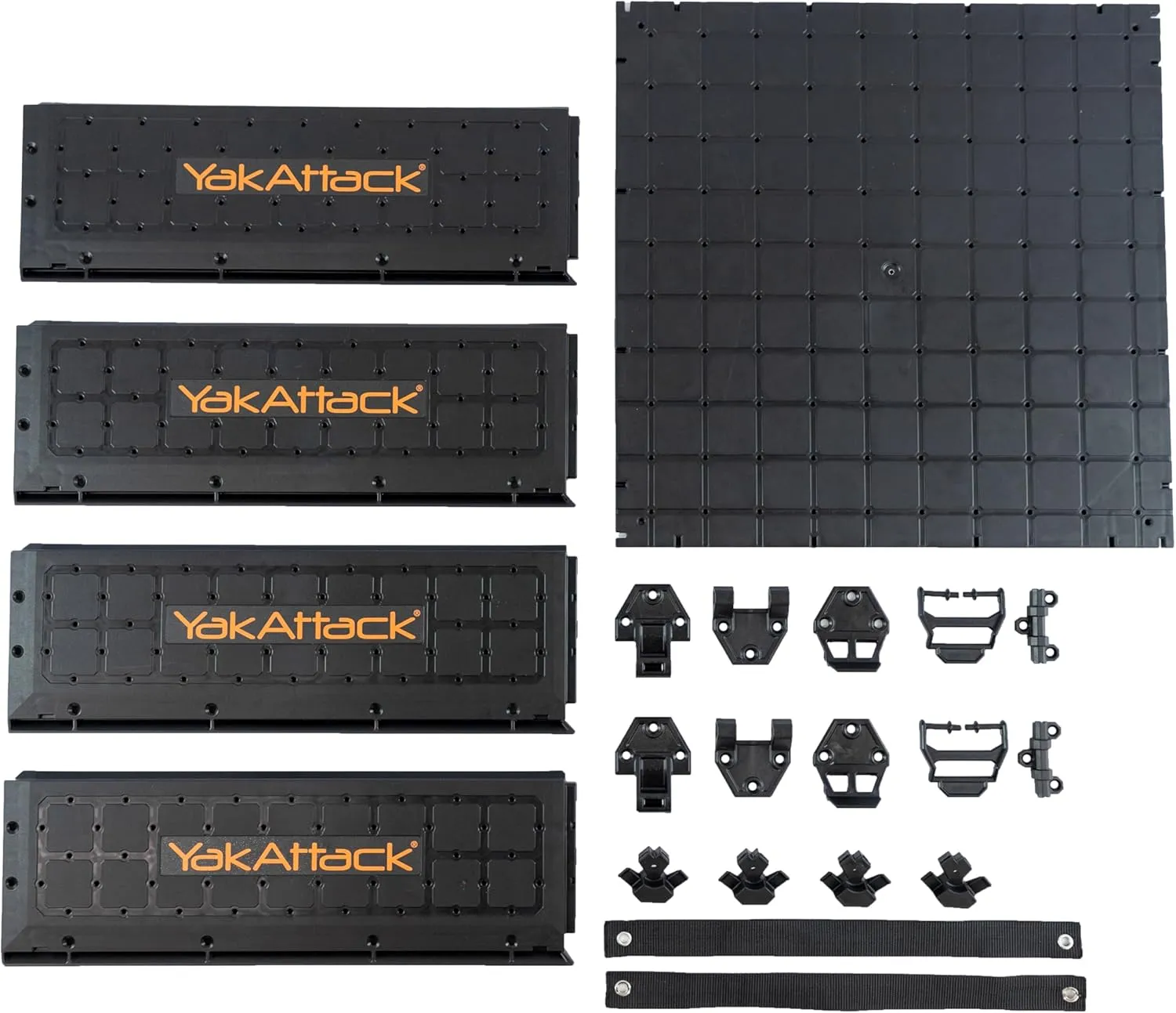 YakAttack ShortStak Upgrade Kit for BlackPak Pro, 16" x 16" - Black (BLP-AC-0011-BK) | Kayak Fishing Accessories