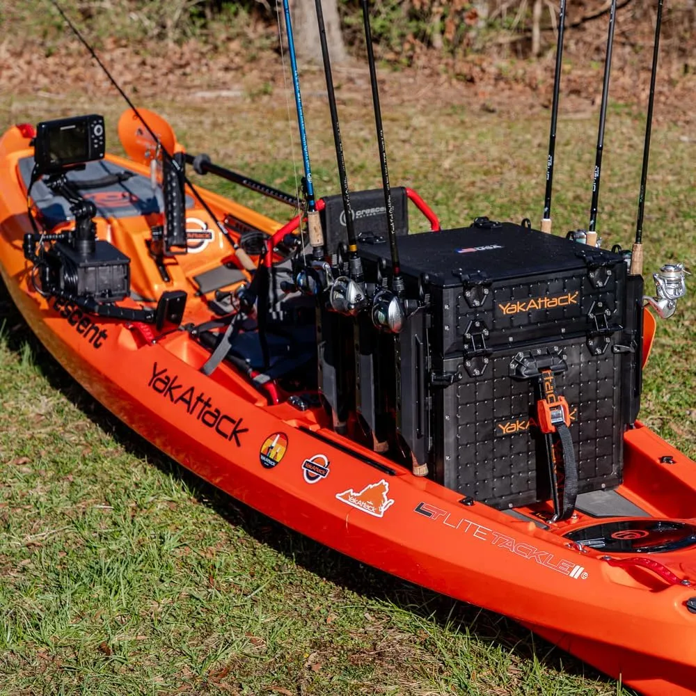 YakAttack ShortStak Upgrade Kit for BlackPak Pro, 16" x 16" - Black (BLP-AC-0011-BK) | Kayak Fishing Accessories