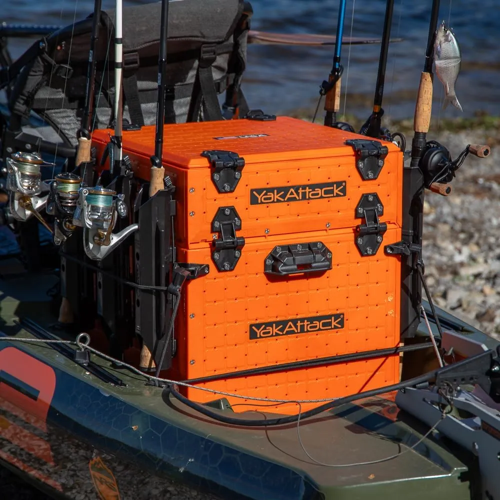 YakAttack ShortStak Upgrade Kit for BlackPak Pro, 16" x 16" - YakAttack Orange (BLP-AC-0011-OR) | Kayak Fishing Accessories