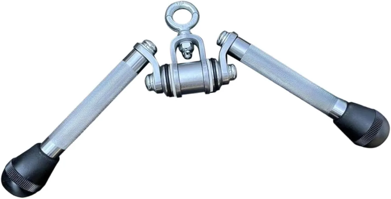 Yiju Tricep Press Down Bar, Steel LAT Pulldown Bar, Multifunction Portable Cable Machine Attachment V Shaped Bar for Bodybuilding