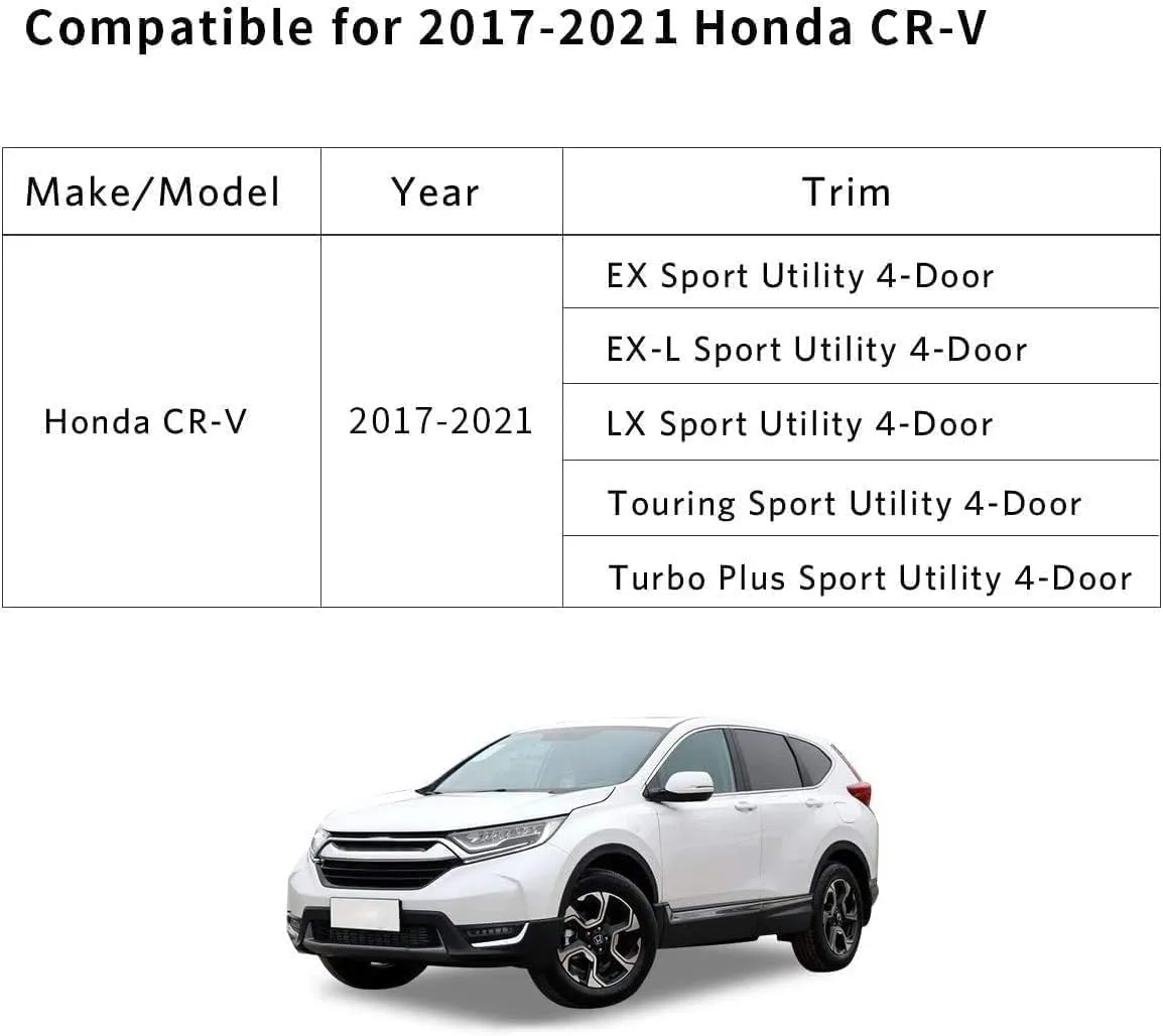 YITAMOTOR Floor Mats Compatible with Honda 2017-2022 CR-V, 1st & 2nd Row All Weather Protection, Black