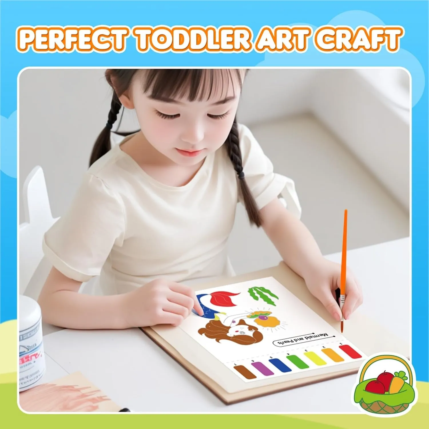 YPLUS Paint with Water Books for Toddlers, Art Craft Toys Watercolor Painting Paper for Kids Gift for Drawing with Brush - 5 Themes