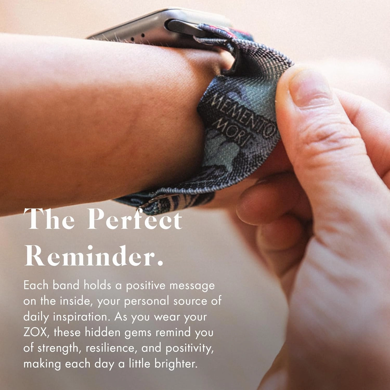 ZOX Apple Watch Band – Elastic Band with Motivational Affirmations and Beautiful Artwork – Gifts for Men, Women & Kids